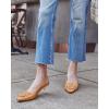 imageWomens Sling Back Kitten Heels Low Dress Shoes Slingback Pumps Pointed Closed Toe Comfortable Party Office SandalsLight Brownpu