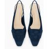 imageWomens Sling Back Kitten Heels Low Dress Shoes Slingback Pumps Pointed Closed Toe Comfortable Party Office SandalsNavy Bluesuede