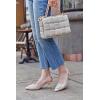 imageWomens Sling Back Kitten Heels Low Dress Shoes Slingback Pumps Pointed Closed Toe Comfortable Party Office SandalsNudepu