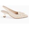imageWomens Sling Back Kitten Heels Low Dress Shoes Slingback Pumps Pointed Closed Toe Comfortable Party Office SandalsNudepu