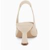 imageWomens Sling Back Kitten Heels Low Dress Shoes Slingback Pumps Pointed Closed Toe Comfortable Party Office SandalsNudepu