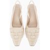 imageWomens Sling Back Kitten Heels Low Dress Shoes Slingback Pumps Pointed Closed Toe Comfortable Party Office SandalsNudepu