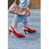 imageWomens Sling Back Kitten Heels Low Dress Shoes Slingback Pumps Pointed Closed Toe Comfortable Party Office SandalsRedsuede