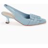 imageWomens Sling Back Kitten Heels Low Dress Shoes Slingback Pumps Pointed Closed Toe Comfortable Party Office SandalsSky Blue