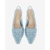 imageWomens Sling Back Kitten Heels Low Dress Shoes Slingback Pumps Pointed Closed Toe Comfortable Party Office SandalsSky Blue