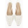 imageWomens Sling Back Kitten Heels Low Dress Shoes Slingback Pumps Pointed Closed Toe Comfortable Party Office SandalsWhitepu