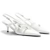imageCoutgo Slingback Kitten Heels for Women Low Heel Closed Pointed Toe Buckle Strap Pumps ShoesBeige
