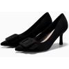 imageCoutgo Womens Closed Pointed Toe Pumps Stiletto High Heels Wedding Party Dress ShoesBlacksuede