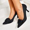 imageCoutgo Womens Closed Pointed Toe Pumps Stiletto High Heels Wedding Party Dress ShoesBlacksuede
