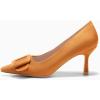imageCoutgo Womens Closed Pointed Toe Pumps Stiletto High Heels Wedding Party Dress ShoesBrownsuede