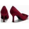 imageCoutgo Womens Closed Pointed Toe Pumps Stiletto High Heels Wedding Party Dress ShoesBurgundy
