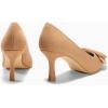 imageCoutgo Womens Closed Pointed Toe Pumps Stiletto High Heels Wedding Party Dress ShoesLight Khaki