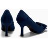 imageCoutgo Womens Closed Pointed Toe Pumps Stiletto High Heels Wedding Party Dress ShoesNavysuede