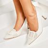 imageCoutgo Womens Closed Pointed Toe Pumps Stiletto High Heels Wedding Party Dress ShoesNudesuede