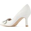 imageCoutgo Womens Closed Pointed Toe Pumps Stiletto High Heels Wedding Party Dress ShoesWhiteleather