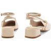 imageCoutgo Womens Mary Jane Chunky Low Heels Closed Square Toe Ankle Strap Pumps Wedding Party Dress ShoesBeige