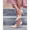 imageCoutgo Womens Pointed Toe Stiletto Heels Ankle Strap Pumps Party Wedding Dress ShoesApricot