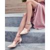 imageCoutgo Womens Pointed Toe Stiletto Heels Ankle Strap Pumps Party Wedding Dress ShoesApricot