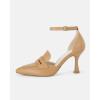 imageCoutgo Womens Pointed Toe Stiletto Heels Ankle Strap Pumps Party Wedding Dress ShoesCamel