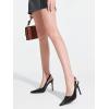 imageCoutgo Womens Slingback High Heels Pointed Toe Stilettos Metal Buckle Dress Party Pump ShoesBlack