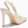 imageCoutgo Womens Slingback High Heels Pointed Toe Stilettos Metal Buckle Dress Party Pump ShoesCreamy White