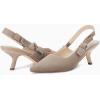 imageCoutgo Womens Slingback Kitten Heels Closed Pointed Toe Bowknot Knitted Slip On Work Pumps Dress ShoesLight Coffee
