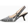 imageCoutgo Womens Slingback Kitten Heels Closed Pointed Toe Bowknot Knitted Slip On Work Pumps Dress ShoesPrinted Black