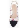 imageCoutgo Womens Slingback Kitten Heels Low Chunky Heel Splicing Toe Office Wedding Dress Pumps ShoesMulti Knit