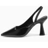 imageCoutgo Womens Slingback Stiletto High Heels Closed Pointed Toe Pumps DOrsay Sexy Office Dress ShoesBlack