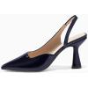imageCoutgo Womens Slingback Stiletto High Heels Closed Pointed Toe Pumps DOrsay Sexy Office Dress ShoesNavy