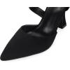 imageWomens One Cross Strap Pumps Pointed Toe Stiletto High Heels Buckle Strap Dress Shoes Cool Black