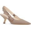 imageCoutgo Womens Slingback Kitten Heels Closed Pointed Toe Bowknot Knitted Slip On Work Pumps Dress ShoesLight Coffee