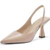 imageCoutgo Womens Slingback Stiletto High Heels Closed Pointed Toe Pumps DOrsay Sexy Office Dress ShoesKhaki