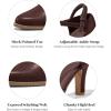imageCoutgo Womens Chunky High Heels Closed Pointed Toe Ankle Strap Pumps Vintage DOrsay Dress Party ShoesDark Brown