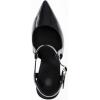 imageCoutgo Womens High Heels Pointed Toe Ankle Strap Pumps Patent Leather Sexy Stiletto Office Wedding Dress ShoesAblack
