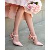 imageCoutgo Womens High Heels Pointed Toe Ankle Strap Pumps Patent Leather Sexy Stiletto Office Wedding Dress ShoesAnude