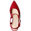 imageCoutgo Womens High Heels Pointed Toe Ankle Strap Pumps Patent Leather Sexy Stiletto Office Wedding Dress ShoesBsuede Red