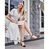 imageCoutgo Womens Kitten Heels Dress Shoes Closed Pointed Toe Ankle Strap Bow PumpsLight Brown