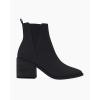imageCoutgo Womens Pointed Toe Ankle Boots Chunky Block Stacked Heel Side Zipper Chelsea Fall BootiesBlack