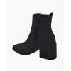 imageCoutgo Womens Pointed Toe Ankle Boots Chunky Block Stacked Heel Side Zipper Chelsea Fall BootiesBlack
