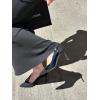 imageCoutgo Womens Pointed Toe High Heels Pumps Patent Suede Stiletto Heel Slip on Office Party Wedding Dress ShoesBlack
