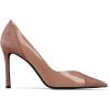 imageCoutgo Womens Pointed Toe High Heels Pumps Patent Suede Stiletto Heel Slip on Office Party Wedding Dress ShoesCoffee