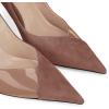 imageCoutgo Womens Pointed Toe High Heels Pumps Patent Suede Stiletto Heel Slip on Office Party Wedding Dress ShoesCoffee