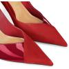 imageCoutgo Womens Pointed Toe High Heels Pumps Patent Suede Stiletto Heel Slip on Office Party Wedding Dress ShoesRedBurgundy