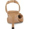 imageCoutgo Womens Slingback Heels Kitten Heel Pumps Dress Shoes Sling Back Closed Pointed Toe Suede Wedding Party SandalsLight Khaki