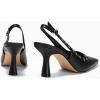 imageCoutgo Womens Slingback Kitten Heels Studded Closed Pointed Toe Slip On Leather Pumps Work Dress ShoesBlack