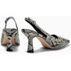 imageCoutgo Womens Slingback Kitten Heels Studded Closed Pointed Toe Slip On Leather Pumps Work Dress ShoesSnake Print