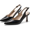 imageWomens Slingback Kitten Heels Closed Pointed Toe Backless Wedding Party Dress Pumps ShoesBlack