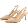 imageWomens Slingback Kitten Heels Closed Pointed Toe Backless Wedding Party Dress Pumps ShoesKhaki