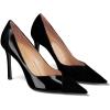 imageCoutgo Womens Pointed Toe High Heels Pumps Patent Suede Stiletto Heel Slip on Office Party Wedding Dress ShoesBlack